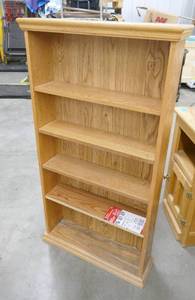 lot 27 image: Adjustable shelf bookcase 25w x 6 deep x 48 tall