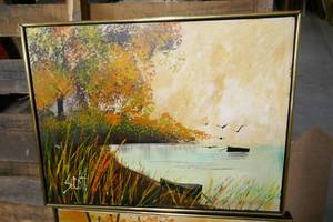 lot 62 image: Two oil on canvas paintings by Scott