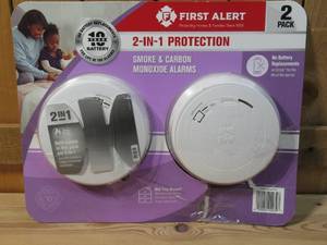 First Alert 2-In-1 Protection - Smoke & Carbon Monoxide Alarms  2 pack