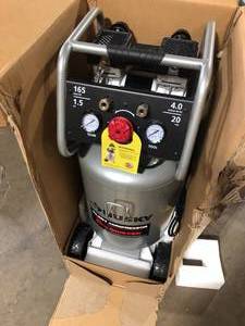 Husky 20 Gal. Vertical Electric-Powered Silent Air Compressor  Customer Returns See Pictures