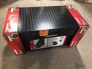 Husky 40.8 in. Matte Black Aluminum Full Size Chest Truck Tool Box  Customer Returns See Pictures