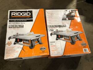 Lot of 2 RIDGID 6.5 Amp 7 in. Blade Corded Table Top Wet Tile Saw  Customer Returns See Pictures