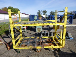 lot 31 image: 2 Tier Metal RackCart on Wheels