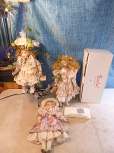 lot 86 image: 3 Porcelain Dolls