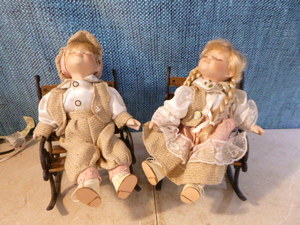 lot 93 image: 2 Porcelain Dolls