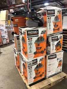 Pallet of Assorted WetDry Shop Vacs Various Sizes and Conditions Customer Returns See Pictures