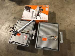 Lot of Assorted Ridgid Tile Saw Table  Various Sizes and Conditions  Customer Returns See Pictures