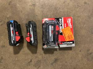 Lot of Assorted Milwaukee Batteries Various Sizes and Conditions Customer Returns See Pictures