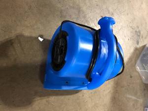 B-Air 14 HP Air Mover Blower Fan for Water Damage Restoration Carpet Dryer Floor Home and Plumbing Use in Blue Customer Returns See Pictures