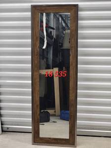 lot 10 image: Dark Hued Wood Dressing Mirror