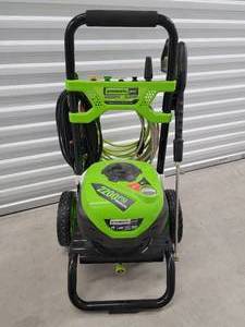 lot 76 image: Greenworks Pro Pressure Washer Model GPW2200
