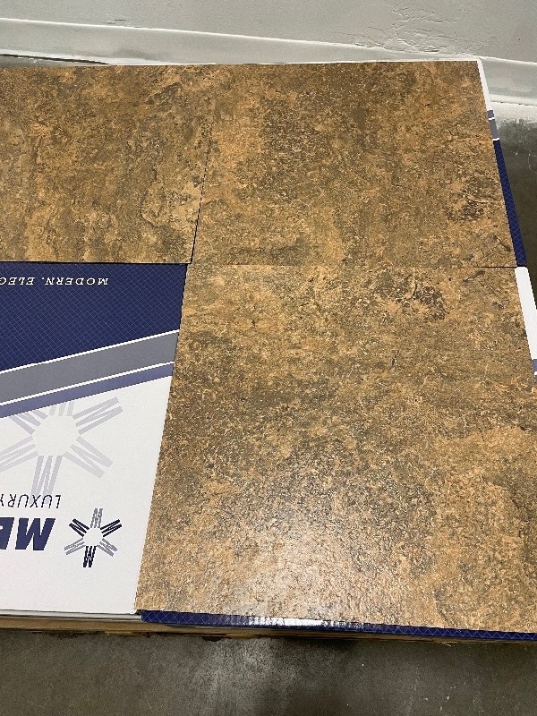 324 SF Metroflor glue down Luxury Vinyl Tile (LVT) Burlington Tile 18 x 18 plank flooring G- 15