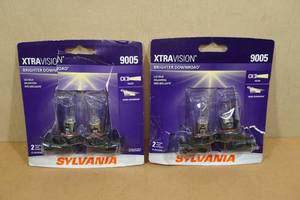 2 Sets Sylvania Xtravision Halogen Lamps 9005