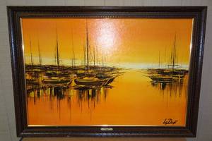Framed Art Orange Sky By LeDene
