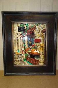 Martin Roberts Framed Bread Shop Painting