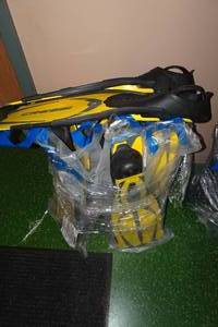 10 Sets Cressi Pluma YellowBlack Swim Fins Assorted Sizes