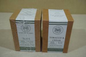 Begonia and Bench Candles -Slate, Tobacco & Cedar