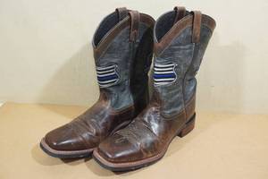 Laredo Mens Square Toe Leather Western Boots  -Size 12D