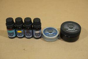 4 Rugged Roots Beard Oils with Beard Butter and Solid Cologne