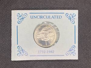 1982 Silver George Washington Commemorative Half Dollar in Original  Mint Package with COA