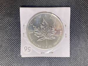1989 BU One Ounce Silver Canadian Maple Leaf $5.00 Coin