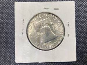 1954-D Mint State Silver Franklin Half Dollar