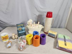 Cat Collection, Vintage Thermos, Old Cash Register Bank, More