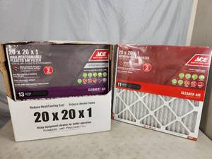 Case of 6 New Pleated Air Filters