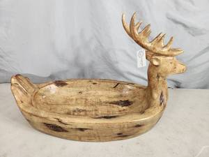 Beautiful New Large Deer Bowl