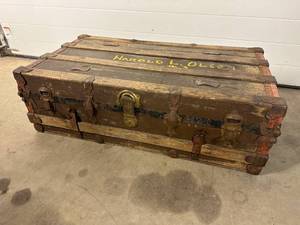 Antique Trunk  Foot Locker