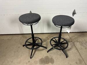 2 New Height Adjustable Stools Ikea LIDKULLEN Sitstand support, Gunnared dark gray