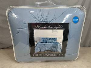 New 9 Piece Queen Size Bedding Set