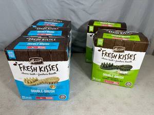 5 New Boxes of Merrick Fresh Kisses Double Brush Treats for Dogs