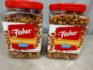 2 New 2 lb Jars of Honey Roasted Peanuts