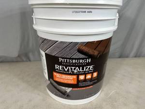 New 4.45 Gallon Pittsburgh Revitalize Resurfacer and Sealant for Weathered Decks and Concrete