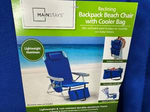 2 New Backpack Beach Chairs with Coolers