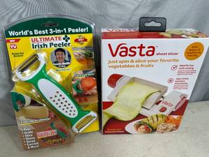 New Ultimate Irish Peeler, New Vasta Sheet and Fettucine Slicer