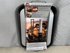 New Large Roaster Pan and Carving Set