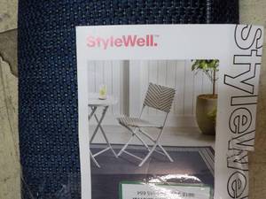 lot 50 image: Stylewell 8 x 10 IndoorOutdoor Blue Rug