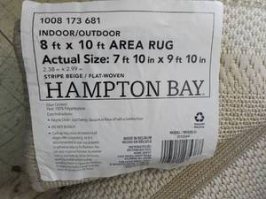 lot 53 image: Hampton Bay IndoorOutdoor 8 x 10 Area Rug