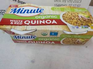 lot 74 image: 8 - 8 oz Minute Organic White and Red Quinoa best date 092023