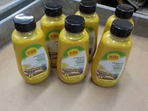 lot 116 image: 6 ct Wild Harvest Organic Yellow Mustard 12 oz Bottles best date 082023