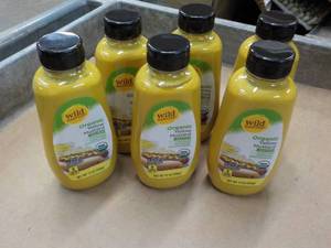 lot 117 image: 6 ct Wild Harvest Organic Yellow Mustard 12 oz Bottles best date 082023