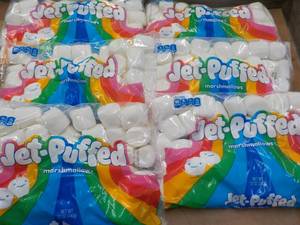 lot 130 image: 6 Bags Jet Puffed Marshmallows 12 oz bags Best By Oct 2023