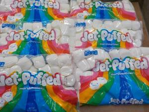 lot 131 image: 6 Bags Jet Puffed Marshmallows 12 oz bags Best By Oct 2023
