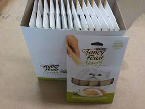 lot 165 image: 15 ct Purina Fancy Feast Savory Cat Treats Natural Chicken in a Demi Glaze best date 082023 Retail $3 each