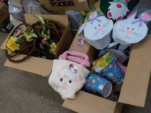 lot 187 image: 2 Large boxes Easter Dcor and Products- all new inventory