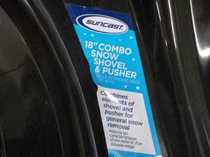 lot 206 image: Suncast 18 Combo Snow Shovel and Pusher- made in USA