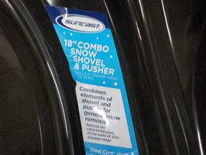 lot 208 image: Suncast 18 Combo Snow Shovel and Pusher- made in USA