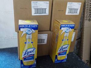 lot 224 image: Lysol Smart Cleaner Refills 64 total and 2 Spray Bottles